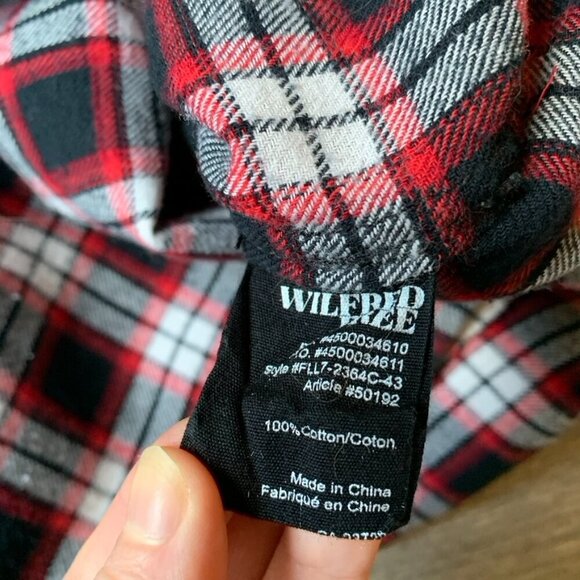 Aritzia Wilfred Free Charlotte Button Down Shirt Plaid Flannel Side Slit XS - Picture 13 of 14